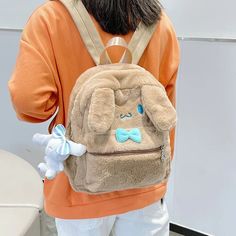 Plush Kawaii School Backpack - Pastel Kitten Kawaii Travel Backpack In Nylon, Kawaii Nylon Backpack For Everyday Use, Kawaii Nylon Travel Backpack, Kawaii Nylon Backpack For Back To School, Kawaii Nylon Travel Bag, Cute Nylon Backpack For Students, Cute Nylon Student Backpack, Harajuku Nylon Travel Backpack, Harajuku Style Nylon Travel Backpack