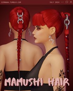 two women with red hair and piercings are facing each other in the same direction