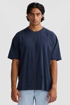 Introducing your new wardrobe staple, the Henderson Box Fit T Shirt. A basic Tee crafted from 100% heavy weight cotton, featuring a boxy, oversized fit, designed for everyday wear. 100% Heavy weight cotton Navy garment wash Thick ribbed neckline Designed in Australia. Made in China Basic T-shirt With Ribbed Neckline For Streetwear, Cotton Top With Ribbed Neckline And Drop Shoulder, Boxy Fit Crew Neck Top For Everyday, Boxy Drop Shoulder T-shirt For Everyday, Solid Color Cotton Tops With Straight Hem, Solid Cotton Tops With Straight Hem, Boxy Cotton T-shirt With Drop Shoulder, Boxy Drop Shoulder Cotton T-shirt, Oversized Cotton Top With Straight Hem