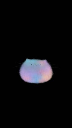 a black background with an image of a cat's face in the middle of it