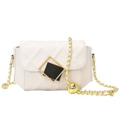 Buy White Leather Quilted Crossbody Bag Fashion Chain Bags Flap Purse Worldwide Free shipping and return, color: White , material: Genuine Leather Chic White Party Bags, White Party Bags With Gold-tone Hardware, White Evening Flap Bag With Detachable Strap, White Formal Flap Bag With Chain Strap, Formal White Flap Bag With Chain Strap, White Crossbody Evening Bag With Phone Holder, White Crossbody Evening Bag For Mobile Phone, Chic White Shoulder Bag With Mobile Phone Holder, White Evening Shoulder Bag With Mobile Phone Pocket