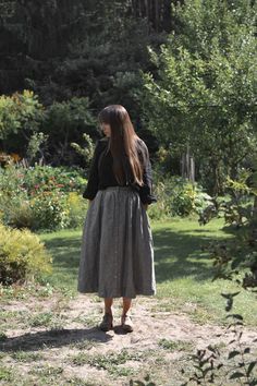 Easily matched, this buttoned mid-calf linen skirt is a must in your wardrobe. * Made of 100% OEKO-TEX certified washed and soft medium weight linen (160g) * Midi length * Fitted waist * Two inseam pockets * Front coconut button closure * French seams * Color in the picture: Pastel pink Discover more of La Petite Alice's organic linen clothes and accessories here: https://www.etsy.com/shop/Lapetitealice Plaid Midi Skirt With Lining, Plaid Midi Skirt With Lined Detail, Cottagecore Long Lined Skirt, Plaid Flared Relaxed Fit Skirt, Relaxed Full Plaid Skirt, Plaid Tiered Lined Skirt, Plaid Flared Skirt, Plaid Flared Skirt With Relaxed Fit, Flowy Plaid Skirt