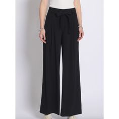 Super chic black wide leg pants with tie waist detail. Excellent quality material. Runs true to size. Model is wearing size small. Bow Pants, Black Wide Leg Pants, Pants Large, Leg Pants, Wide Leg Pants, Wide Leg, Finding Yourself, Size Small, Pants