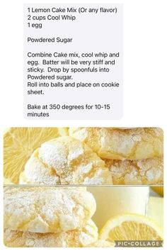 the recipe for lemon cake mix or any flavor is shown in two different languages,