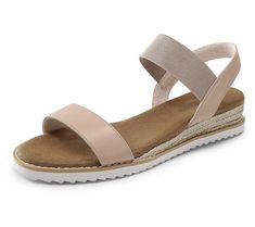 Classic, sun-kissed style that looks great with anything from a flowy sundress to shorts and a tee, this chic espadrille sandal features a stretchy fit and a jute-wrapped heel for those laid-back summer vibes. From Dream Pairs. Adjustable Trendy Wedge Sandals For Summer Outings, Trendy Adjustable Wedge Sandals For Summer Outings, Casual Slingback Wedge Sandals For Beach, Spring Adjustable Slingback Sandals With Cushioned Footbed, Trendy Adjustable Wedge Sandals For Summer, Casual Slingback Sandals With Woven Sole For Summer, Beige Wedge Heel Slingback Sandals For Spring, Casual Slingback Wedge Heel Sandals For Vacation, Trendy Summer Wedge Sandals With Adjustable Fit