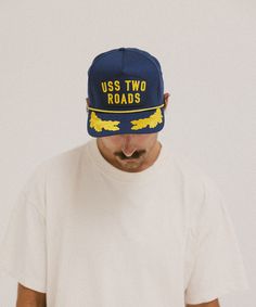 #color_blue Navy Curved Bill Trucker Hat For Streetwear, Navy Flat Bill Trucker Hat For Streetwear, Blue Trucker Baseball Cap For Streetwear, Navy Cotton Trucker Hat With Flat Bill, Streetwear Trucker Baseball Cap, Navy Trucker Hat For Streetwear, Navy Cotton Flat Bill Trucker Hat, Blue 5-panel Dad Hat For Streetwear, Blue Cotton Trucker Snapback Hat