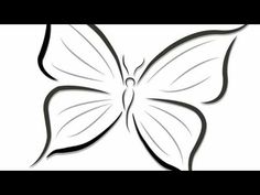 a black and white drawing of a butterfly