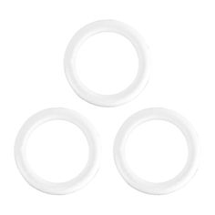 three white o - rings on a white background