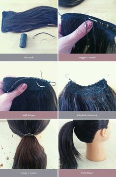 Diy Ponytail Extension, Hair Extension Ponytail, Extension Ponytail, Diy Ponytail, Ponytail Tutorial, Pony Tails