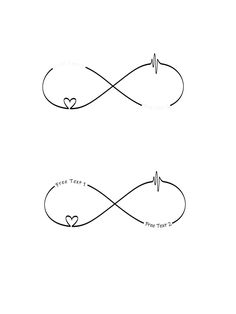 two hearts are connected to an infinite line