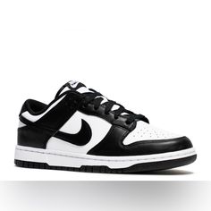 Panda Dunks Mens Black & White Sz Various 100 Percent Authentic Nwb! Classic Black Nike Custom Sneakers, Classic Black Custom Nike Sneakers, Classic Nike Sneakers With Contrast Sole, Nike Classic Custom Sneakers With Boost Midsole, Classic Nike Custom Sneakers With Boost Midsole, Classic Skate Shoes With Branded Heel Counter For Streetwear, Sporty Black And White Leather Sneakers, Classic Black Custom Sneakers For Streetwear, Black High-top Sneakers For Streetwear With Branded Heel