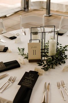 Modern Minimalist Wedding Reception Table Setting with Black Geometric Candle Centerpiece Modern Theme Wedding, Black Tie Reception Decor, Wedding Decor Modern Minimalist, Industrial Wedding Table Decor, Minimal Wedding Decor Modern Minimalist, Sleek Wedding Decor, Minimalistic Centerpiece Wedding, Modern Minimalist Wedding Table Decor, Wedding Table Decorations Minimalist