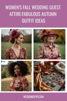 women's fall wedding guest attire and outfits for the brides to wear in autumn