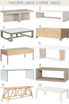 coffee tables with different styles and sizes to choose from, including the top one for each table