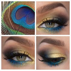 Linda Hallberg @lindahallbergs Peacock-inspired....Instagram photo | Websta (Webstagram) Blue Mascara, Linda Hallberg, Peacock Wedding, Mineral Eyeshadow, The Peacock, Make Up Looks