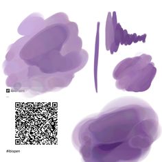 an image of purple paint with qr code