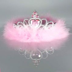 Fluffy Pink Feather Sparkling Rhinestones Regal Tiara - Nutcracker Ballet Gifts Nutcracker Gifts Ballet, Fun Stocking Stuffers, Ballet Gifts, Party Tiara, Crown Aesthetic, Birthday Tiara, Ballet Gift, Pretty Pink Princess, Pink Birthday Party