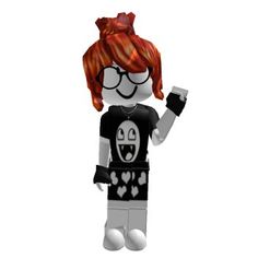 a lego figure with red hair and glasses holding a cell phone in one hand while wearing a t - shirt with hearts on it