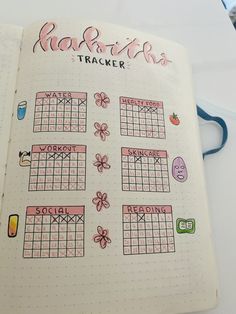 Planer Ideas Diy February, March Habit Tracker, Journaling Tracker, February Habit Tracker, Weekly Log, April Bullet Journal, March Bullet Journal, February Bullet Journal, Bullet Journal Ideas Templates