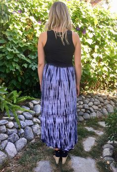 "Tie Dye Tank Dress, Dresses Tie Dye, Hi Low Dress, Summer Tank Dress, Hi Low Tank Dress, Cover Up, Elastic Waist, Black and white, XS S M L XS Bust 32\" Waist 30\" Hips 36\" Shortest length from shoulder 38\" Longest 54\" S Bust 34\" Waist 32\" Hips 38\" M Bust 36\" Waist 34\" Hips 40\" Shortest length 39\" Longest in the back 55\" L Bust 38\" Waist 36\" Hips 42\" This is a fun one - perfect for those summer nights - great with a bra" Casual Purple Cotton Maxi Dress, Black Cotton Maxi Dress For Vacation, Black Casual Maxi Sundress, Black Cotton Sundress Maxi Dress, Fitted Purple Cotton Maxi Dress, Casual Purple Maxi Dress For Day Out, Hi Low Dress, Summer Tank Dress, Hi Low Dresses