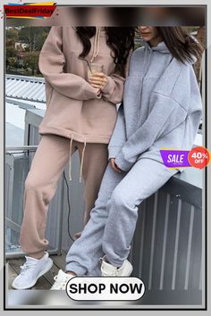 Women Tracksuits 2 Pieces Sets Oversize Sweatshirt Outfits Oversized Sweatshirt Outfit, Sweatshirt Outfits, Oversize Sweatshirt, Drop Shoulder Hoodie, Hoodie Set, Sweatshirt Outfit, Ținută Casual, Tracksuit Women, Sports Suit