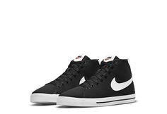 Black Nike Womens Court Legacy Mid Sneaker | Classics | Rack Room Shoes Rack Room Shoes, Rack Room, Nike Womens, White Nike, Black Nike, White Nikes, Sneakers Black, Black Nikes, Womens Sneakers