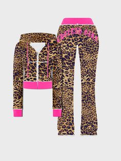 Vintage Leopard Two-Piece Set Two-Piece Sets Animal Print Clothes, Cheetah Print Outfit, Cheetah Print Pants, Bad And Boujee Outfits, Cheetah Clothes, Printed Pants Outfits, Cute Online Clothing Stores, Top With Pants, Text Letters