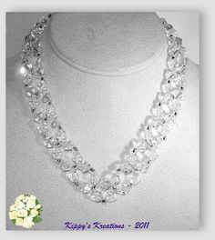 Swarovski Crystal Bridal Jewelry - Bride, Bridesmaid, Maid of Honor, Made to Order in Any Color(s) Clear Crystal Necklace For Weddings, Clear Crystal Necklaces For Wedding, Wedding Motif, Jewelry Bride, Wedding Motifs, Peridot Necklace, Beaded Jewelry Tutorials, Wedding Jewellery Necklace, Glass Seed Beads