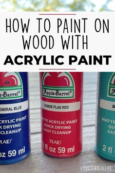 how to paint on wood with acrylic paint is easy and fun for kids