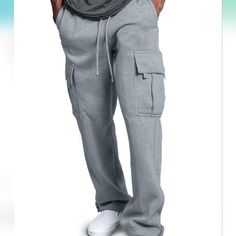 Stock Photo To Show Style Not Actual Item Multiple Front Pockets One Back Pocket Drawer String Elastic Waist Urban Gray Sweatpants With Pockets, Gray Relaxed Fit Sweatpants With Pockets, Full-length Cotton Sweatpants With Multiple Pockets, Sporty 4-way Stretch Sweatpants With Side Pockets, 4-way Stretch Sweatpants With Pockets For Jogging, Back Pocket, Mens Sweatpants, Walker Boots, Rain And Snow Boots