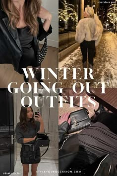 Looking for winter going out outfits that are chic and will keep you warm? You'll love my list of going out outfit ideas for winter in 2024! New Years Winter Outfit, Outfits For Girls Night Out, Bar Winter Outfit Night, Girls Night Winter Outfit, Winter Date Night Outfit 2024, Going Out Outfits 30 Year Old, 2025 Going Out Outfits, Pub Outfit Night Casual Winter, Going Out Outfits 30s