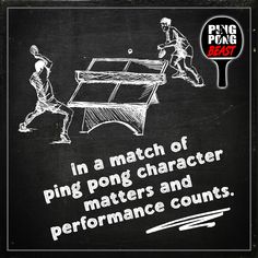 a chalkboard drawing of two people playing ping pong