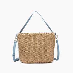 Embrace the sweetness of the season with this adorable mini tote basket bag composed of woven straw. Featuring luxurious vegan leather detailing to bring both style and durability to your beach or picnic outfits. 100% Vegan Leather, 100% Straw 12''W x 9.5''H x 6''D 23'' adjustable/ removable Strap 7" Top Handle Magnetic Snap Closure 1 inner zipper pocket, 2 inner slit pockets 19.93 oz Style# U2CG01 Leather Detailing, Basket Tote, Straw Basket, Bow Bag, A Night To Remember, Designer Crossbody, Designer Crossbody Bags, Basket Bag, Mini Tote