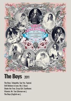 an advertisement for the boys'fashion show, with pictures of women in different styles