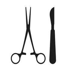 a pair of scissors and a tie on a white background with the words cut off