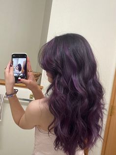 Isabella Valencia, King Of Pride, Dark Purple Hair, Plum Hair, Hair Color Underneath, Wine Hair, Hair Color Streaks, Hair Streaks, Dyed Hair Inspiration