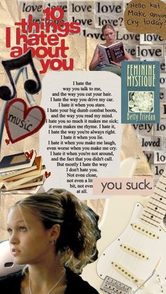 a collage with music related items and words