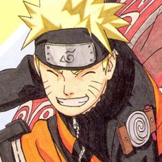 a drawing of naruto from the anime naruto is wearing an orange and black outfit