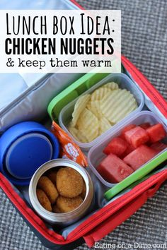 lunch box idea chicken nuggets and keep them warm