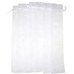 two clear plastic bags on a white background