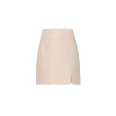 This mini skirt from fine gabardine is a wardrobe essential. With its high waist and slim fit, it's flattering and comfortable. The slit at the hem adds a touch of edginess, making it a great choice for a night out. The stretchable fabric ensures a perfect fit. Machine wash warm Beige Mini Skirt Outfit, Beige Skirt, Miniskirt Outfits, Independent Designers Fashion, Skirt Outfits, Badger, Wardrobe Essentials, Dream Closet, Designer Fashion