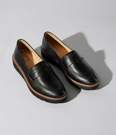 Naturalizer Adiline Leather Slip-On Lightweight Wedge Loafers | Dillard's Classic Slip-on Platform Oxfords, Classic Slip-on Platform Loafers With Vibram Sole, Leather Platform Loafers With Wedge Heel For Office, Wedge Loafers, Preppy Shoes, Leather Wedges, Leather Slip Ons, Heel Height, Leather Upper