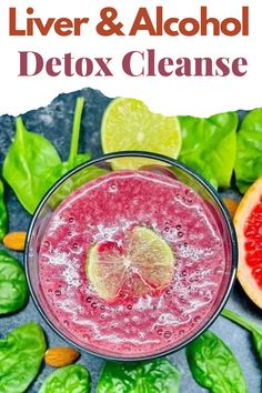 Kickstart your recovery with this Alcohol Detox Cleanse drink! This refreshing blend helps flush toxins and replenish vital nutrients, making it ideal for post-alcohol reset. #AlcoholDetox #CleanseDrink #alcoholdetoxathome #alcoholdetoxcleanse #alcoholdetoxdiet #livedetoxalcohol Alcohol Detox At Home, Liver Detox Smoothie Recipes, Liver Detox Smoothie, Cleansing Drink, Flush Out Toxins, Detox Cleanse Drink, Juice Cleanse Recipes, Detox Smoothie Recipes