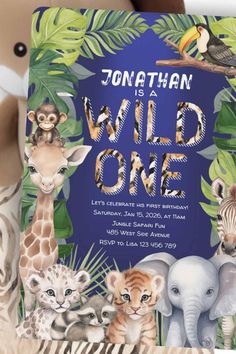 an animal themed birthday party with jungle animals