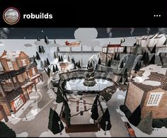 Bloxburg Winter Festival, Winter Town Bloxburg, Christmas Town Layout Bloxburg, Bloxburg Christmas Village, Bloxburg Ski Resort Layout, Bloxburg Ice Skating Rink, Christmas Village Bloxburg