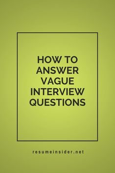 the words, how to answer value interview questions on a green background with black text