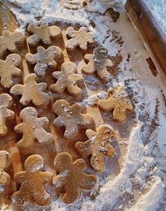 some cookies that are sitting in the snow