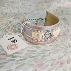 Boutique Wrap Bracelet In Blush With Siver Adjustable Closure Nwt *Center Heart *Length 7 In *Width 1 1/4 In *Extender 2 In Womens Jewelry Bracelets, Wrap Bracelet, Pink Ladies, Blush, Women Jewelry, Bracelet, Boutique, Silver, Pink