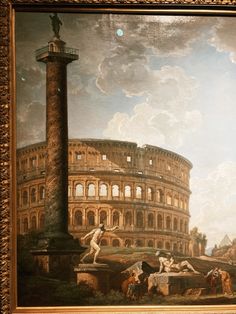 an oil painting of a roman colossion