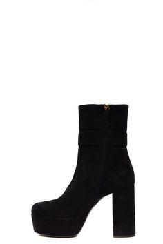 Gender: WomenMaterial: 100% SUADEColor: BlackMade in: ImportedProduct ID: 5UP065 008F0002*Import tax/duty will be calculated at checkout (If applicable) Miu Miu, Bootie, Happy Shopping, Black, Color